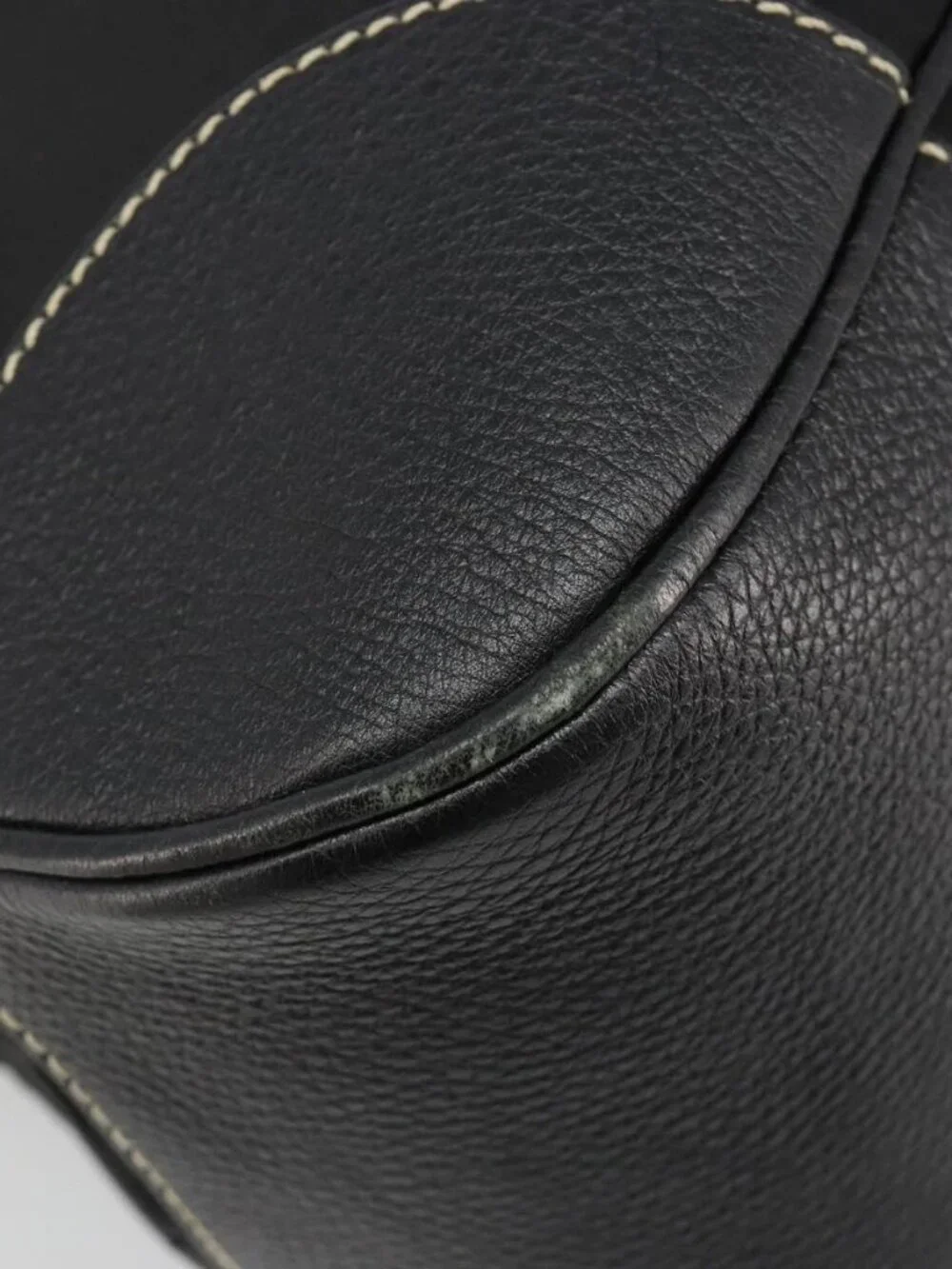 PRADA Shoulder Bag Nylon Leather Black Silver Auth 179529A
